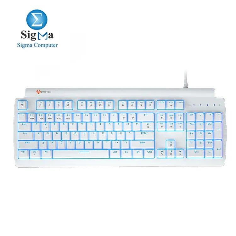 Meetion MK600MX Blue Switches Mechanical White Gaming Keyboard - Main view