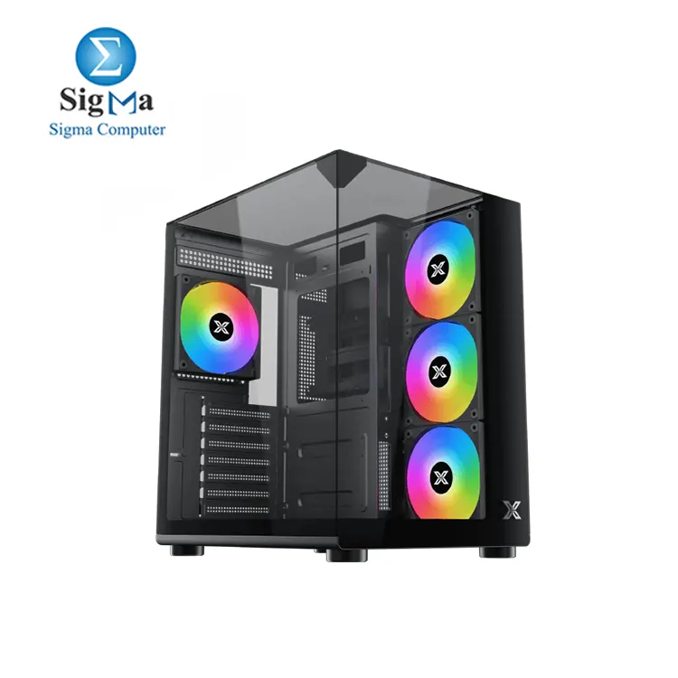 XIGMATEK Aqua Compact 4 Fan ARGB PWM Mid Tower Case - Main view