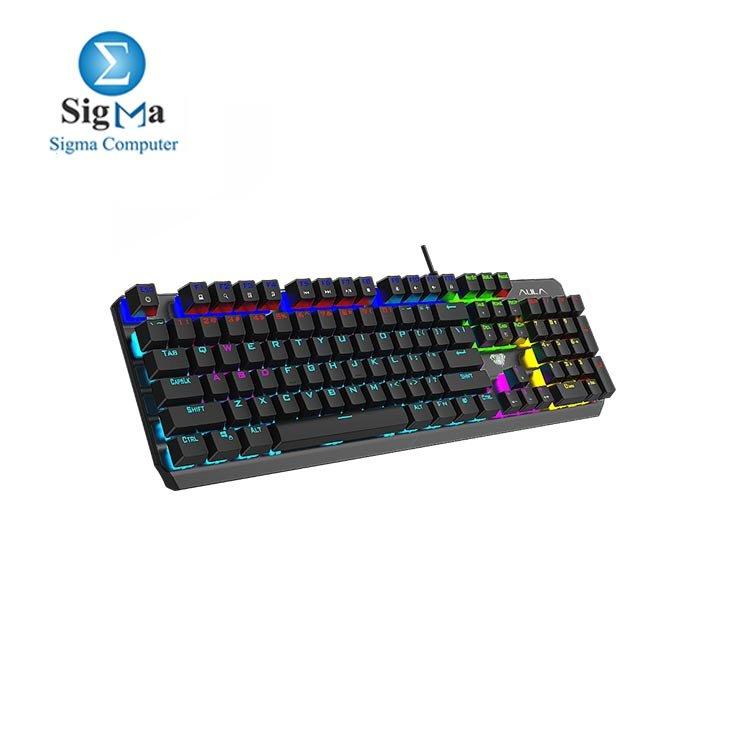 AULA F2066-2 WIND KEYBOARD BLUE SWITCH - BLACK - Main view