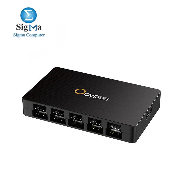 Ocypus Delta EH10 10-Port 4-Pin PWM Fan Hub Controller – Black - Main view