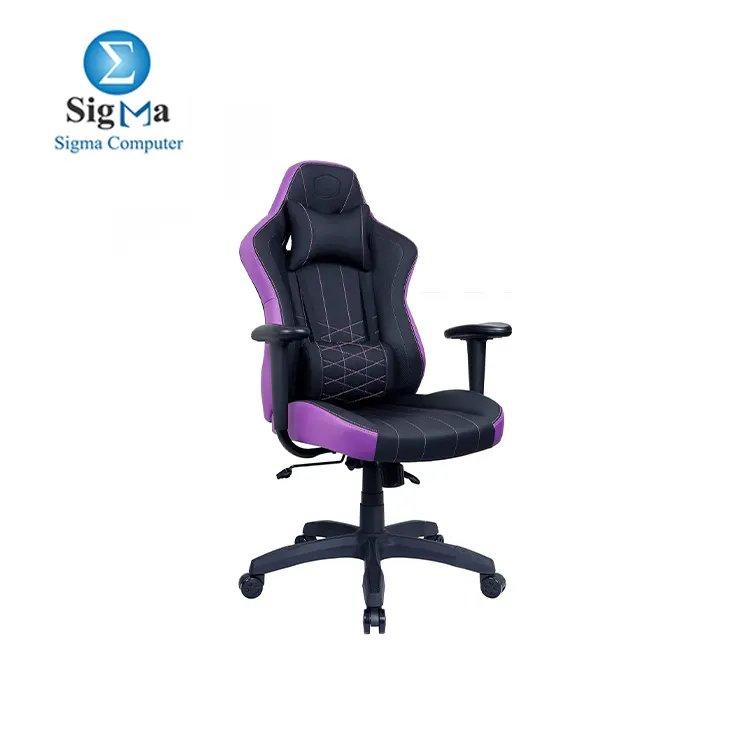 Cooler Master Caliber E1 Gaming Chair, Black And Purple - Main view