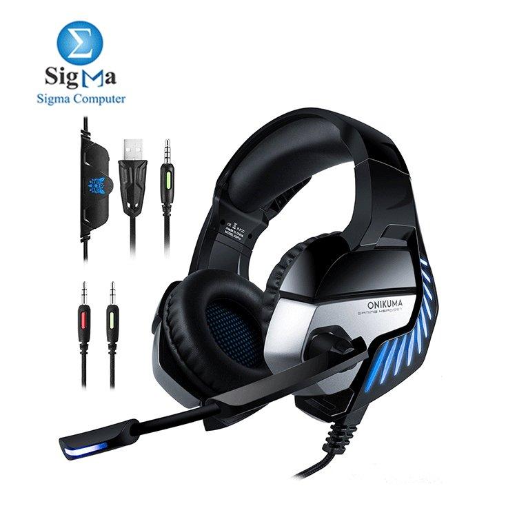 ONIKUMA K5 Pro Wired Stereo Gaming Headset with Mic BLUE - Main view