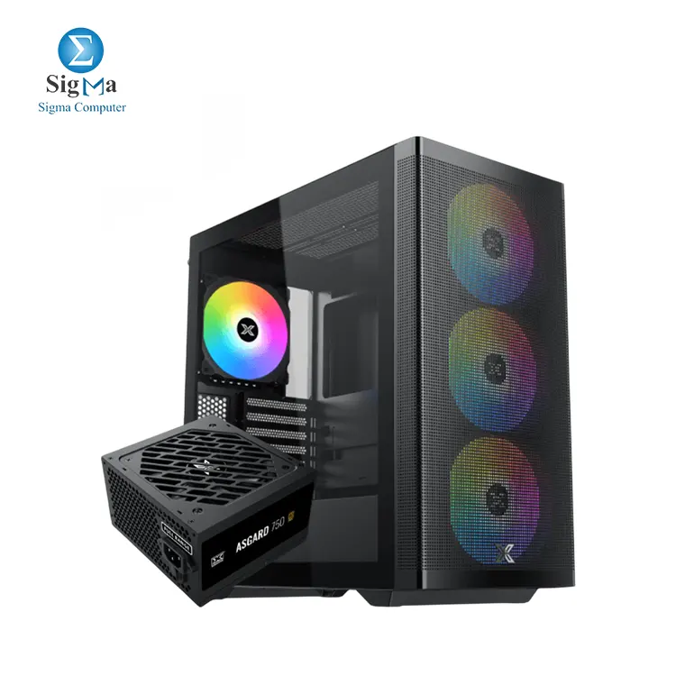 XIGMATEK Osiris 140mm ARGB BTF Super Tower Case & Asgard 750W 80+ Bronze - Main view