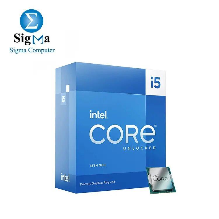 Intel Core i5-13600KF 14 cores, 20 threads, 5.10 GHz max turbo, 24 MB cache, supports up to 128 GB DDR5/DDR4 memory, and PCIe 5.0/4.0, with 125W base power and unlocked for overclocking - Main view