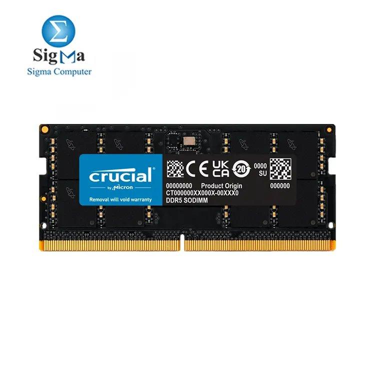 Crucial 8GB DDR5 5600MHz SODIMM Laptop RAM – CT8G56C46S5 - Main view
