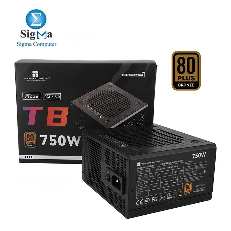 Thermalright TB-750S – 750W 80+ Bronze PSU with quiet cooling, stable performance, full protection features, and durable components for desktop and gaming use. - Main view