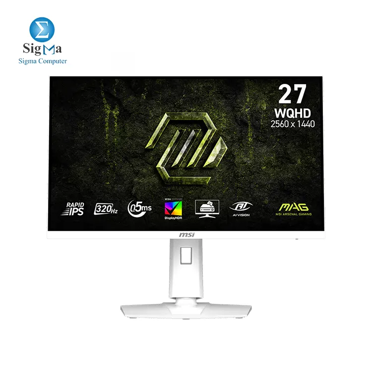 MSI MAG 274QRFW X32 27-inch 2560 x 1440 (QHD) Gaming Monitor, 320Hz, 0.5ms, White - Main view