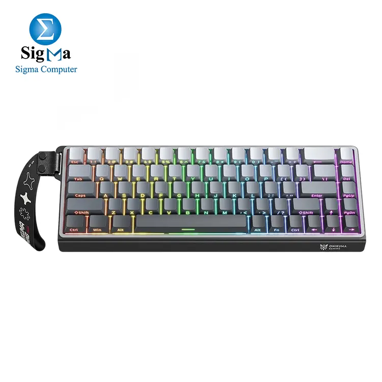 ONIKUMA G69 RGB Wired Magnetic Gaming Keyboard - Black - Main view