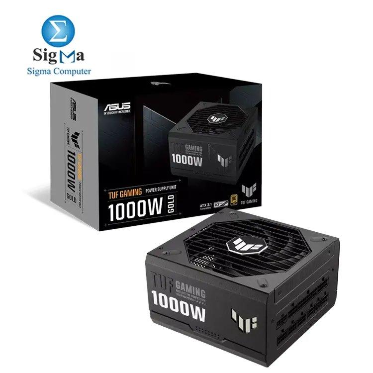ASUS TUF Gaming 1000W Gold — 1000W, 80 Plus Gold, ATX 3.0, fully modular, dual ball bearing fan, military-grade components. - Main view