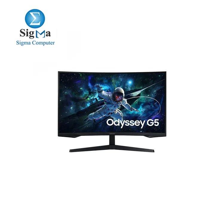 Samsung Odyssey G5 G55C 27 Inch QHD VA Curved Gaming Monitor 165Hz 1MS Black- LS27CG552EMXEG - Main view