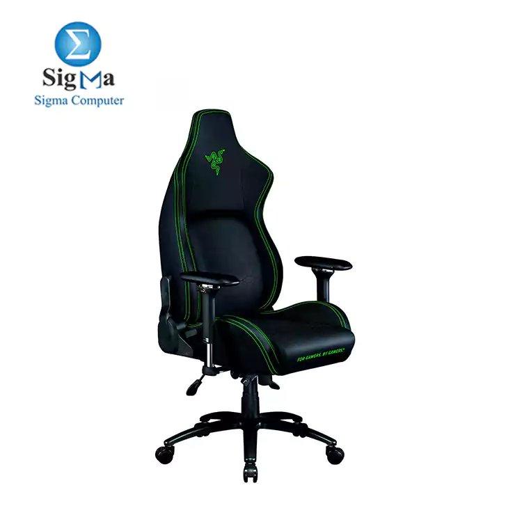 Razer Iskur - Black / Green Gaming Chair with Built-in Lumbar Support - Main view