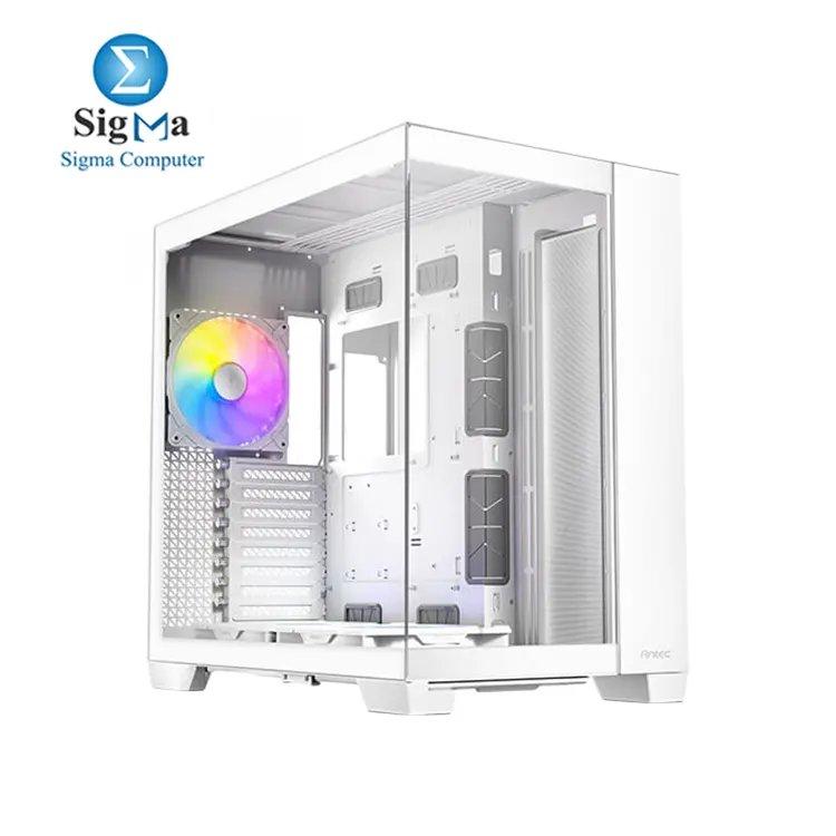 Antec C8 ARGB White, 2x TQR 160mm & 1x TQ 140mm ARGB PWM Fans Included,dual-chamber layout, Type-C, 360mm Radiator Support, Seamless TG Front & Side Panels, RTX 40 compatible, Full-Tower E-ATX PC Case - Main view