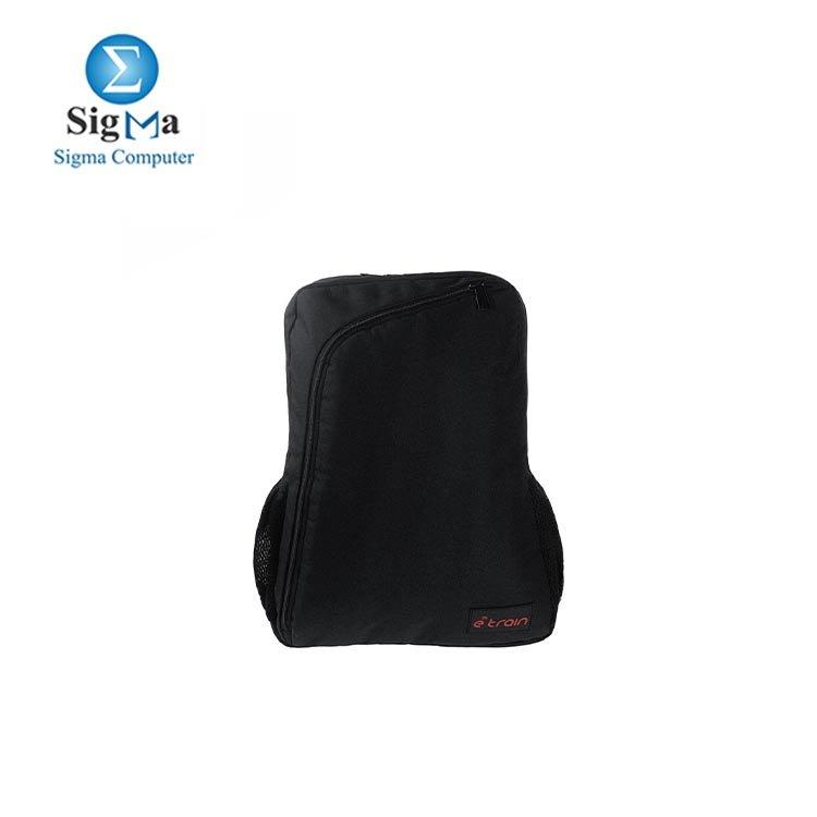 E-train (BG02B) Backpack Bag Fit Up to 15.6' - Black - Main view