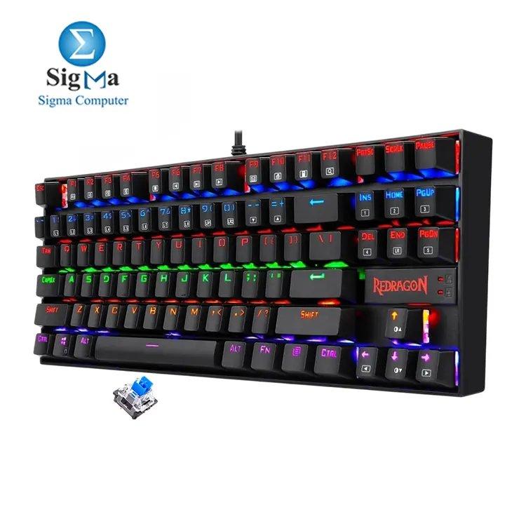 REDRAGON K552E Kumara Elite Rainbow Mechanical Gaming Keyboard Blue Switch - ARABIC - Main view
