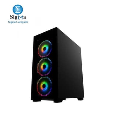 REDRAGON  Gaming PC Case GC-618 + REDRAGON 600W PSU 3 FANS RAINBOW LED - View 2