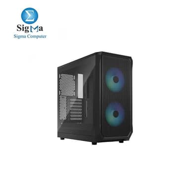 Fractal Design Focus 2 RGB Black TG Clear Tint, mid tower - Tempered Glass - View 1