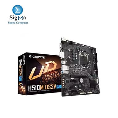 GIGABYTE Intel® H510M DS2V Ultra Durable Motherboard with 6+2 Phases Digital VRM, PCIe 4.0* Design, Realtek 8118 Gaming LAN, Anti-Sulfur Resistor, Smart Fan 6 - View 1