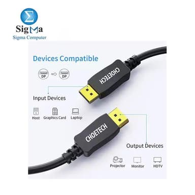 Choetech Cable Display PORT To Displayport XDD01 2M 8K-4K - View 5