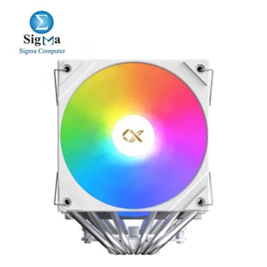 XIGMATEK AK6 Dual Digital Arctic 240W TDP 6 Heat Pipes 120mm ARGB PWM Fan 28dBA 78 CFM Intel LGA 1851 AMD AM5 Ready - View 3