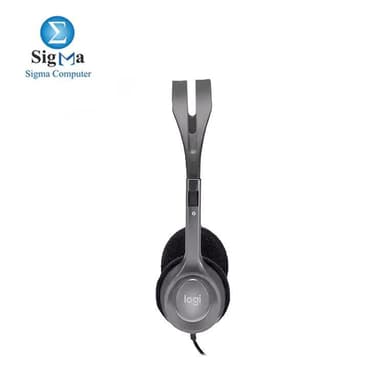 LOGITECH H110 STEREO HEADSET 3.5mm dual plug computer headset - 981-000271 - View 2