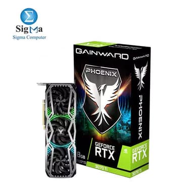 Gainward RTX 3070 Ti Phoenix, 8GB GDDR6X, 1770MHz Boost, 19Gbps, 608GB/s, 2.7-slot cooler, 3x DP 1.4a, 1x HDMI 2.1a, Dual 8-pin - View 1