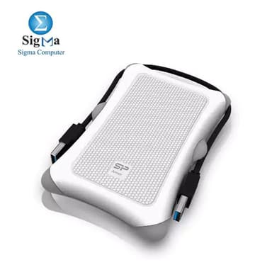 Silicon Power SP010TBPHDA30S3W 1 TB Rugged Armor A30 Shockproof 2.5-Inch USB 3.0, White - View 1