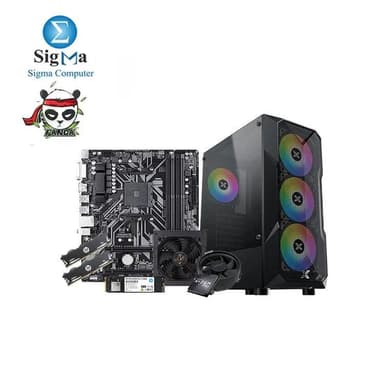 PANDA 4650G -159-AMD Ryzen 5 Pro 4650G TRAY-GIGABYTE AMD B450M DS3H-HP V6 DDR4 16GB 3200Mhz-HP EX900 120GB NVMe-XIGMATEK MOON KNIGHT ARGB 4 fan WITH H-POWER 500W PSU - View 1