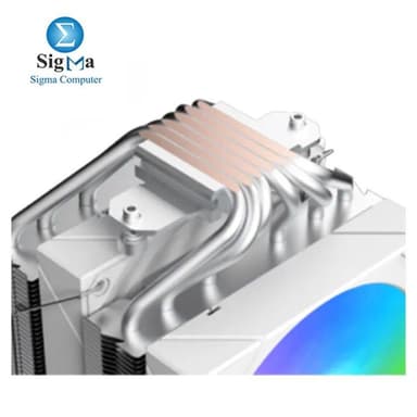 XIGMATEK AK6 Dual Digital Arctic 240W TDP 6 Heat Pipes 120mm ARGB PWM Fan 28dBA 78 CFM Intel LGA 1851 AMD AM5 Ready - View 4