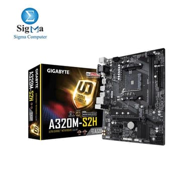 Gigabyte A320M-S2H Ultra Durable Motherboard - View 1