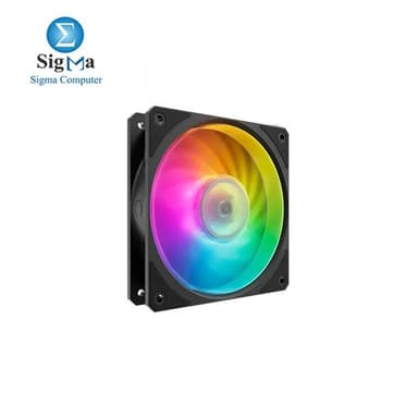 Cooler Master Mobius 120P ARGB High Performance Interconnecting Ring Blade Fan, PWM 2400rpm, Loop Dynamic Bearing, ARGB Customizable LEDs for PC Case, Liquid and Air Cooler (MFZ-M2DN-24NP2-R1) Black - View 1