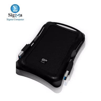 Silicon Power 2TB Rugged Portable External Hard Drive Armor A30, Shockproof USB 3.0 , Black - View 1