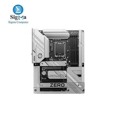 MSI Z790 Project Zero Gaming Motherboard (Support 14th/13th/12th Gen Intel Processors, LGA 1700, DDR5, PCIe 5.0, M.2 Slots, 2.5Gbps LAN, USB 3.2 Gen2, HDMI/DP, Wi-Fi 7, Bluetooth 5.4, ATX) - View 2