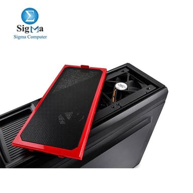 DEEPCOOL Gaming Case KENDOMEN Red ATX Mid Tower Computer Case Pre-installed 5 Cooling Fans With Side Window Support - View 5