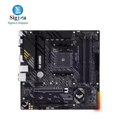 AMD B550 (Ryzen AM4) micro ATX gaming motherboard with PCIe 4.0, dual M.2, 10 DrMOS power stages, 2.5 Gb Ethernet, HDMI, DisplayPort, SATA 6 Gbps, USB 3.2 Gen 2 Type-A and Type-C, and Aura Sync RGB lighting support - View 5