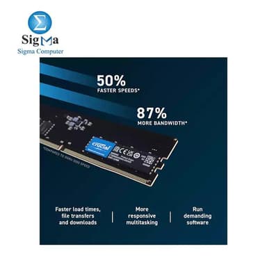 Crucial 16GB DDR5-4800mHZ UDIMM V1.1 CL40 Desktop - View 3
