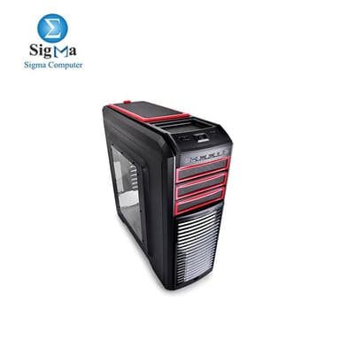 DEEPCOOL Gaming Case KENDOMEN Red ATX Mid Tower Computer Case Pre-installed 5 Cooling Fans With Side Window Support - View 6