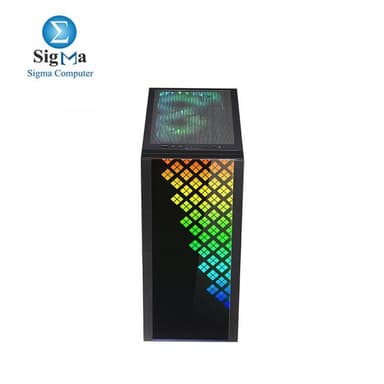 BitFenix Dawn TG EATX/ATX PC Gaming Case, ARGB/RGB Asus AURA SYNC MSI Mystic Light Gigabyte RGB Fusion 2.0 - 4FAN - View 3