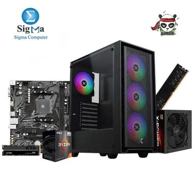 PANDA 5600GT -101- Gigabyte A520M K V2 - AMD Ryzen 5 5600GT - Team 8GB DDR4 3200MHz - Lexar NM620 256GB - Xigmatek Sky II + X-Power 600W 80+ White - View 1