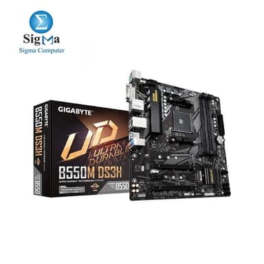 GIGABYTE B550M DS3H AMD B550 Socket AM4 Micro ATX DDR4 - View 1