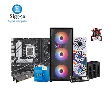 NINJA I5 13400F 3070TI-404- ASUS PRIME B760M-A D4- Intel Core i5-13400F- Vulcan Z 2X16GB 3200MHz- Colorful RTX 3070TI 8GB- KLEVV CRAS C710 512GB- Aerocool GEOFLOW ARGB MID TOWER CASE- Aerocool GEOFLOW ARGB MID TOWER PC CASE VX PLUS 750 POWE - View 1
