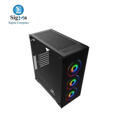 REDRAGON  Gaming PC Case GC-618 + REDRAGON 600W PSU 3 FANS RAINBOW LED - View 4