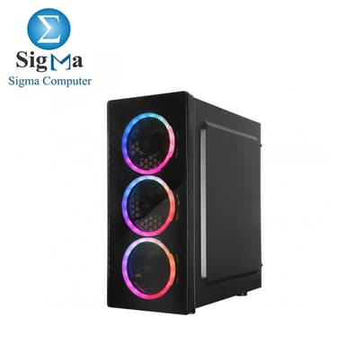 NEON ARGB G21-FWB Black ATX Mid Tower Computer Case+PSU 550W - View 4