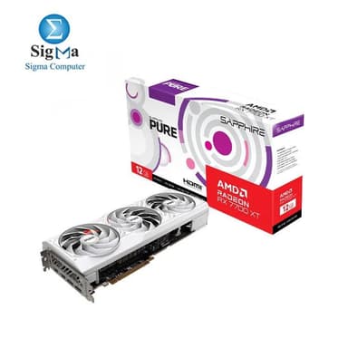 Sapphire Pure AMD Radeon RX 7700 XT Gaming Graphics Card with 12GB GDDR6, AMD RDNA 3 - View 1