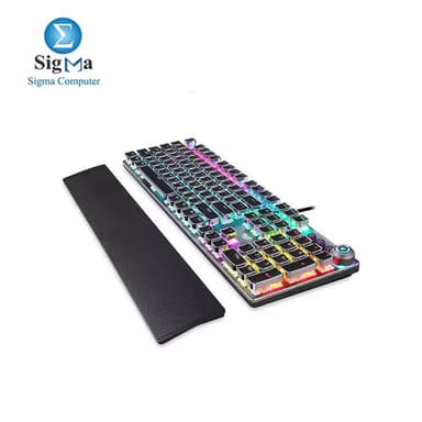 Aula F2088 PUNK Rainbow Gaming Mechanical Keyboard – Red Switches – Black - View 4