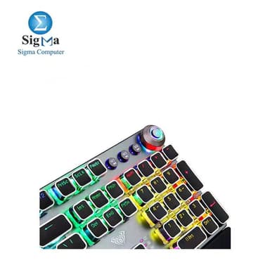 Aula F2088 PUNK Rainbow Gaming Mechanical Keyboard – Red Switches – Black - View 2