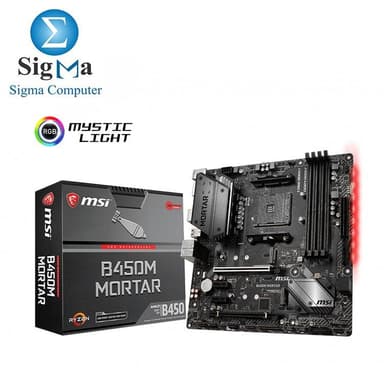 MSI B450M MORTAR AM4 AMD Motherboard - View 1
