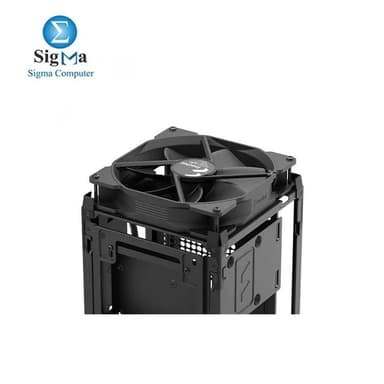 Fractal Design Mood Light Gray PC Case - Sleek Fabric Design, 180mm Top Fan, Conceals 325mm Graphics Card, m-ITX Motherboard Compatible, Easy Access Build, Efficient Cooling - View 3
