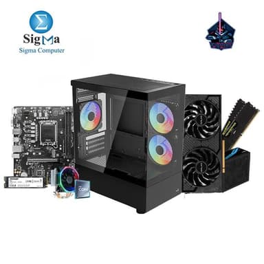 Figter 13400F RTX 4060TI 8GB -333- MSI PRO B760M-E - Intel Core i5-13400F - CORSAIR 2x8GB 3200Mhz - GALAX RTX 4060 Ti 8GB - Patriot P300 512GB - Aerocool Viewport Mini ARGB And LUX 650W 80+PLUS BRONZE PSU - View 1