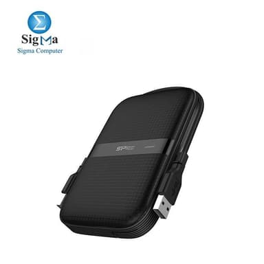 SILICON POWER ARMOR A60 1TB IPX4 WATER RESISTANT AND MIL-STD-810G SHOCK PROOF Black EXTERNAL HARD DriveThe Armor - View 2