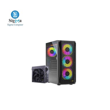ARKTEK CASE AK-I1107- 4 Fan  ARGB +PSU 650W (non-certified) - View 1